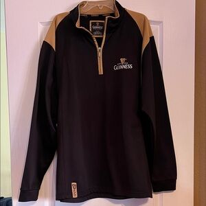 Guinness Black and Tan Zip-Front Pullover